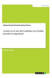 ¿Como es el uso del Lunfardo en el habla juvenil en Argentina?