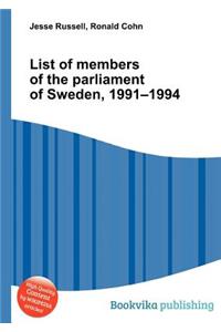 List of Members of the Parliament of Sweden, 1991-1994