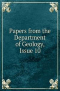 Papers from the Department of Geology, Issue 10