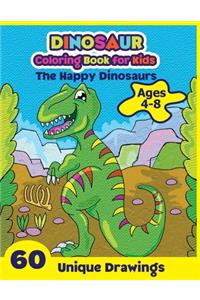 Dinosaur Coloring Book for Kids Ages 4-8