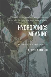 Hydroponics Meaning