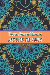 Flowers mandala pattern Art book for adult