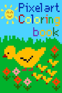 Pixel art coloring book