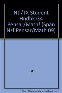 Harcourt School Publishers Pensar Math: Student Handbook Grade 4 2009
