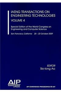 IAENG Transactions on Engineering Technologies, VOLUME 4