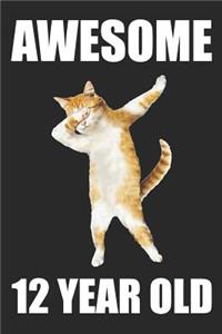 Awesome 12th Birthday Dabbing Cat