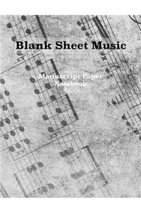 Blank Sheet Music Manuscript Paper Notebook