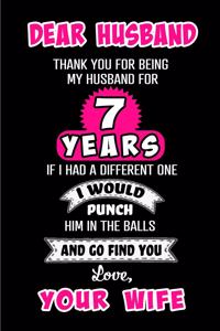 Dear Husband Thank You for Being My Husband for 7 Years
