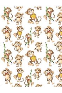 Happy Monkeys Blank Lined Notebook