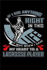 If I Did Anything Right in This Life It Was When I Gave My Heart to a Lacrosse Player