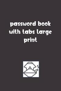 Password Book With Tabs Large Print