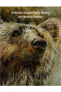 18 Months Undated Daily, Weekly and Monthly Planner