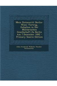 Mein Distanzritt Berlin-Wien