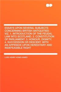 Essays Upon Several Subjects Concerning British Antiquities