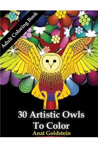 30 Artistic Owls To Color