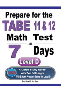 Prepare for the TABE 11 & 12 Math Test in 7 Days