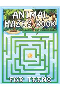 Animal Mazes Book For Teens