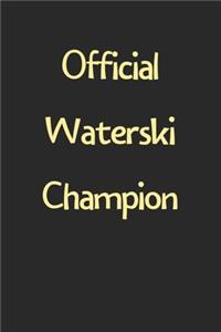 Official Waterski Champion