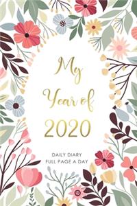 My Year of 2020 Daily Diary Full Page a Day