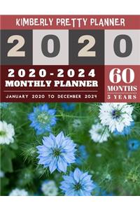 2020-2024 monthly planner