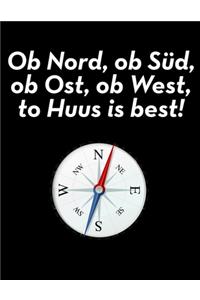 Ob Nord, ob Süd, ob Ost, ob West, to Huus is best!