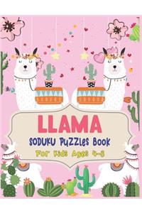 LLAMA Soduku Puzzles Book For Kids Ages 4-8