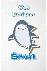 Web Designer Shark A5 Lined Notebook 110 Pages