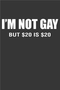 Im Not Gay But 20 Is 20 Notebook