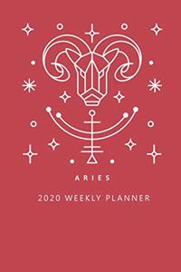 Aries 2020 Weekly Planner (Red)