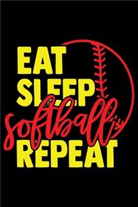 Eat Sleep Softball Repeat
