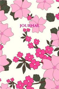 Journal: Softcover Lined Journal Pink Flowers