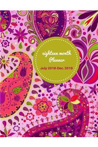 Eighteen Month Planner Paisley
