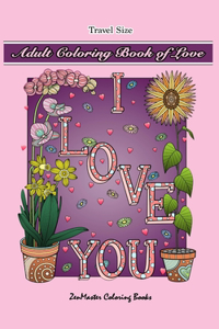 Adult Coloring Book of Love Travel Size