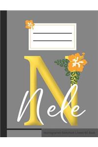 N Nele Monogramm Notizheft Liniert 60 Blatt