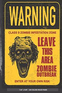 Zombie Warning Composition Book