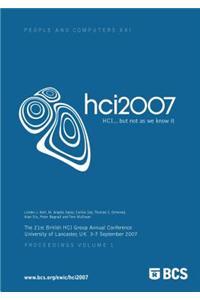 Proceedings of HCI 2007 (Vol. 1)