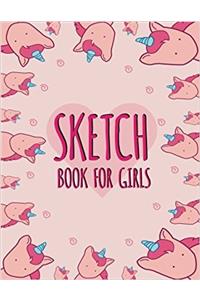 Sketch Book for Girls: Drawing Book for Kids Blank Notebook for Sketch and Drawing: Volume 4