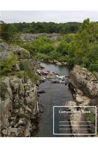 Great Falls Virginia River Scene Nature Composition Graph Paper Notebook