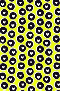 Bullet Journal Notebook Hearts in Circles Pattern 4