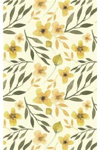 Mustard Yellow Blossoms - Lined Notebook with Margins - 5Narrow