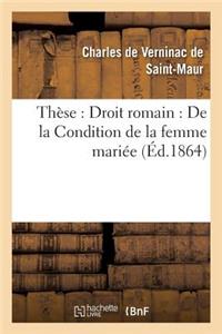 Thèse: La Condition de la Femme Mariée