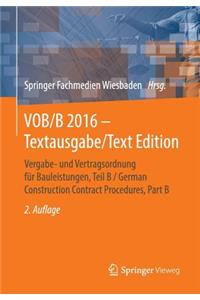 Vob/B 2016 - Textausgabe/Text Edition