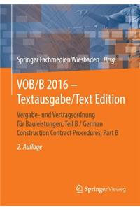 Vob/B 2016 - Textausgabe/Text Edition