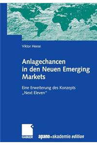 Anlagechancen in Den Neuen Emerging Markets