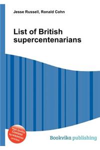 List of British Supercentenarians