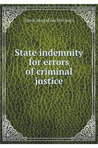 State Indemnity for Errors of Criminal Justice