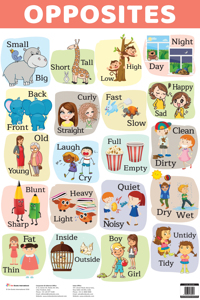 Charts: Opposites Charts (Educational Charts for kids)