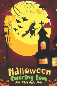 Halloween Coloring Book For Kids Ages 4-6