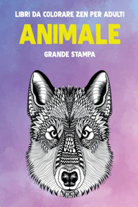 Libri da colorare Zen per adulti - Grande stampa - Animale