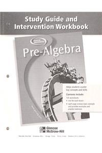 Pre-Algebra Study Guide and Intervention Workbook